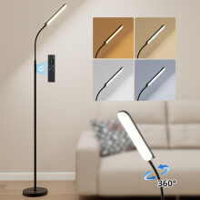 LED Floor Lamp Adjustable 3 Color Reading Light with Remote Control UK