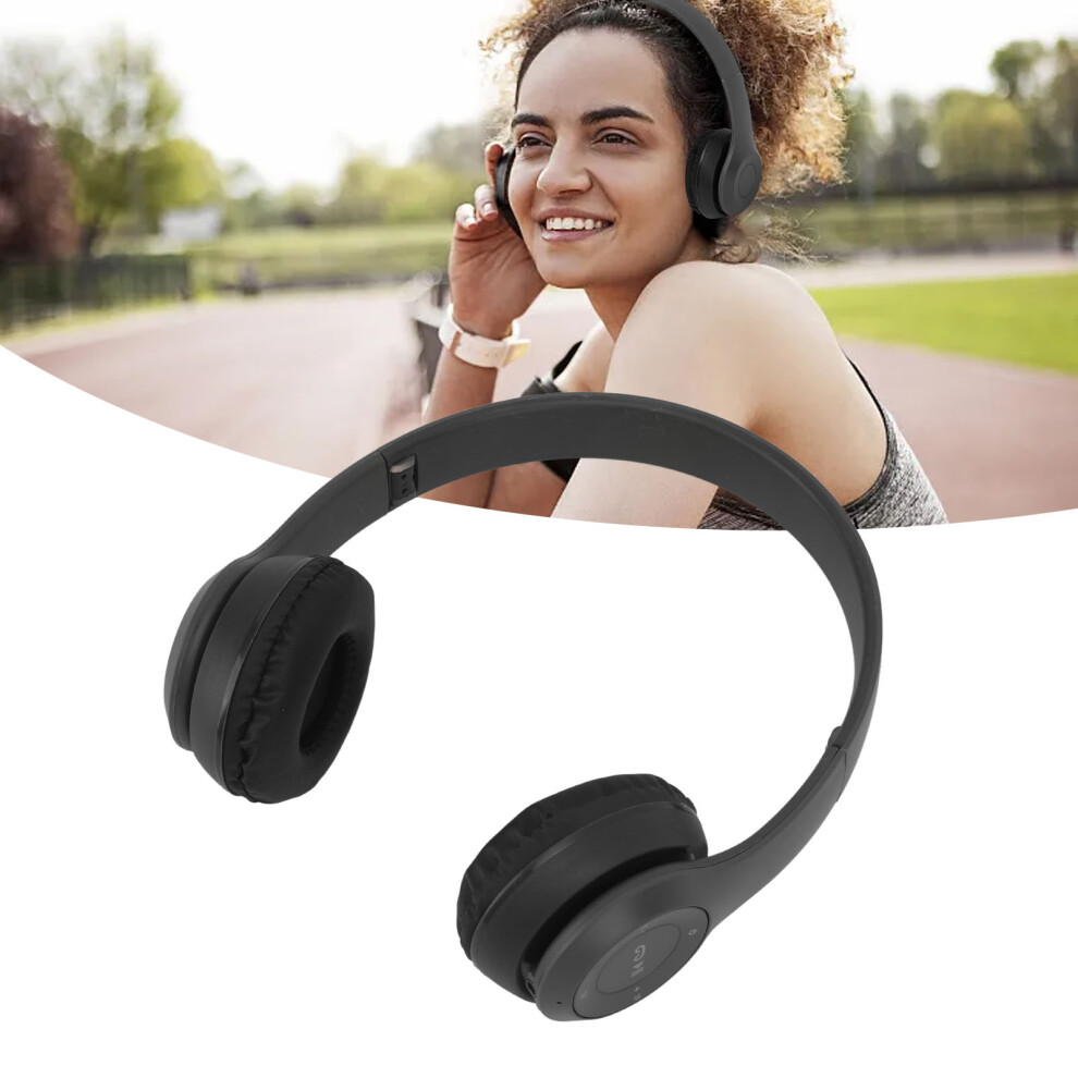 P47 Bt Bluetooth Headphone Noise Reduction Folding Wireless Headset For Sports Music Lovers Gift Women Men Black 7891319811318