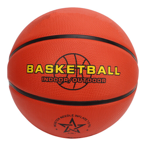 Gummibasketball Größe 7, Schweißresistenter Griff, Indoor/Outdoor Braun 1