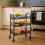 3 Tier Storage Cart Metal Kitchen Trolley on Wheels 6