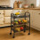 3 Tier Storage Cart Metal Kitchen Trolley on Wheels 7