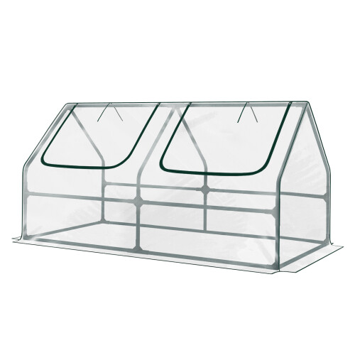 4 x 2 x 2 ft Mini Greenhouse with 2 Zipper Doors 1