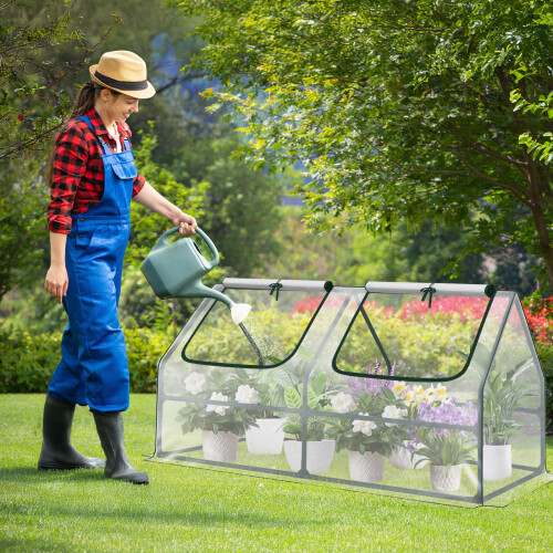 4 x 2 x 2 ft Mini Greenhouse with 2 Zipper Doors 2