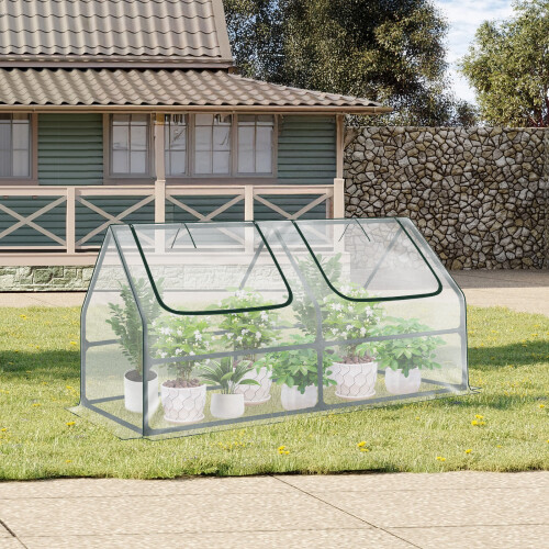 4 x 2 x 2 ft Mini Greenhouse with 2 Zipper Doors