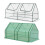 6 x 3 x 3 ft Mini Greenhouse with 2 Zipper Doors Includes 2 Covers 2