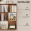Homcom HOMCOM 9 Cube Storage Cupboard Bookcase Bookshelf Home Office, Rustic Brown 6