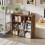 Homcom HOMCOM 9 Cube Storage Cupboard Bookcase Bookshelf Home Office, Rustic Brown 7