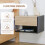 Homcom HOMCOM Modern Bedside Table Set of 2 with Drawer and Shelf 3