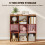 Homcom HOMCOM 9 Cube Storage Cupboard Bookcase Bookshelf Home Office, Rustic Brown 4