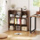 Homcom HOMCOM 9 Cube Storage Cupboard Bookcase Bookshelf Home Office, Rustic Brown 1