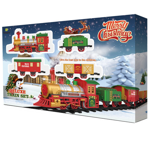 Gr8 Home Deluxe Train Set Around Christmas Tree Track Toy Lights Musical Party 2