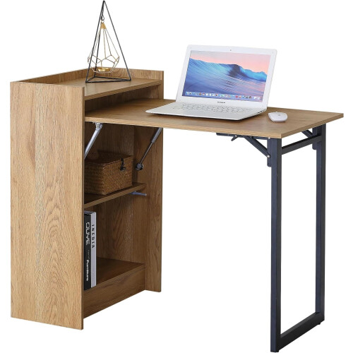Folding Desk Foldable Computer Table Workstation Study Writing Home