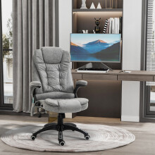 Vinsetto Office Chair w/ Heating Massage Points and Lumbar Support Grey