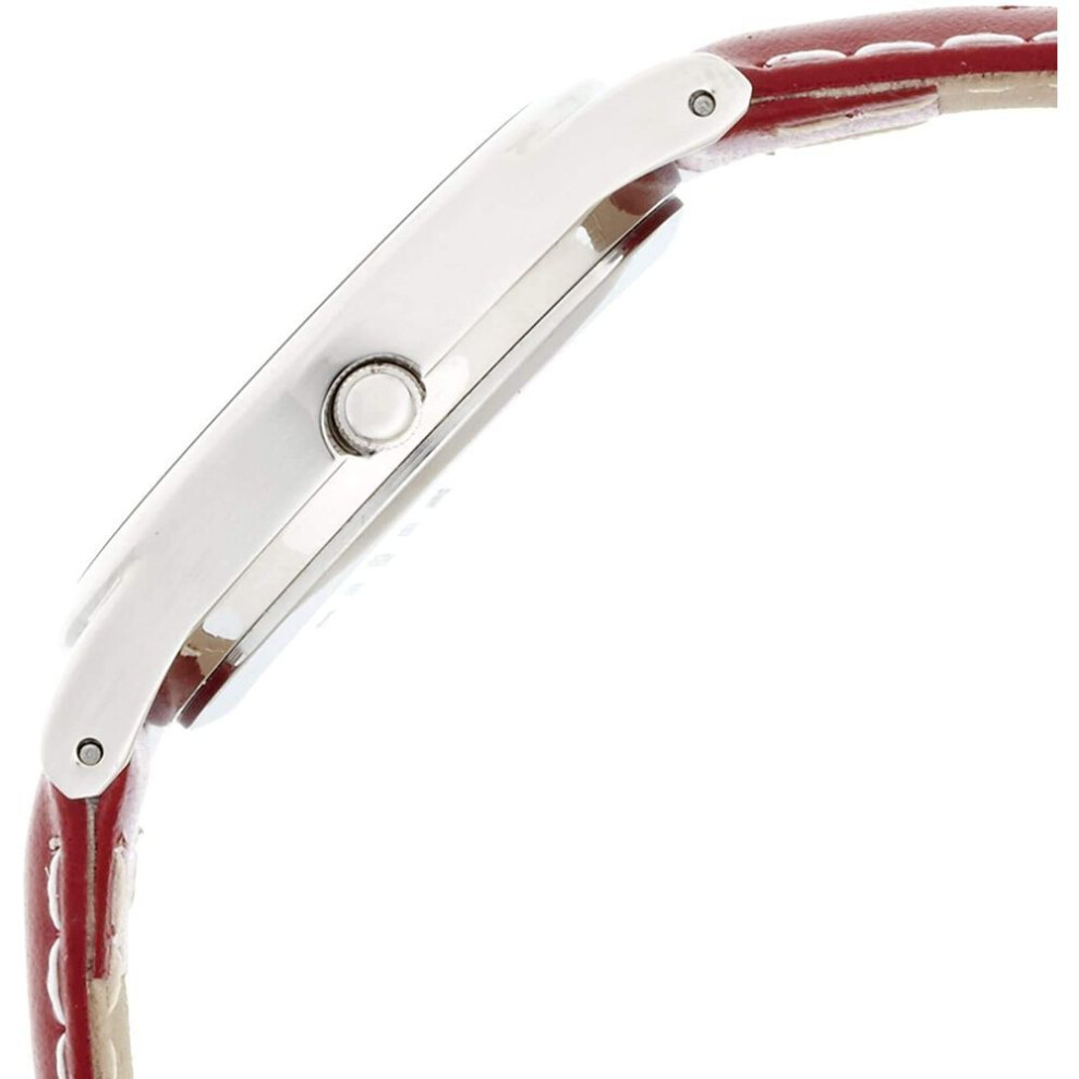 Analog Snoopy Waterproof Leather Strap Red [citizen Q&q] Aa95-9852 Women's