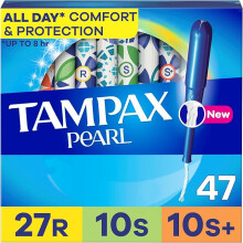 Tampax Pearl Tampons Trio Pack, with LeakGuard Braid
