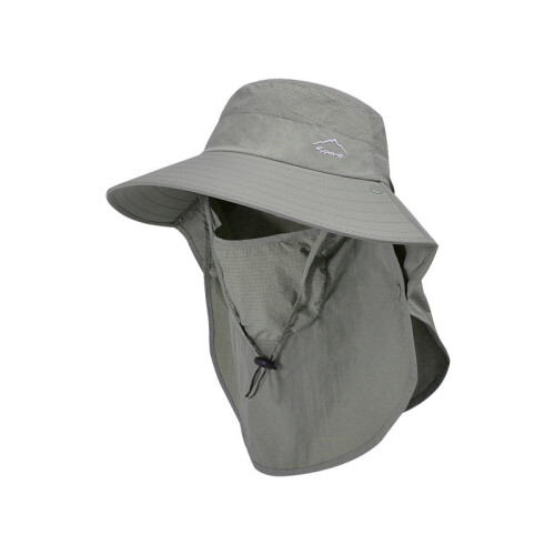 Generic Chapeau de soleil gris universel à large bord pour hommes, chapeau de pêcheur avec protection UV - Prix pas cher | SN