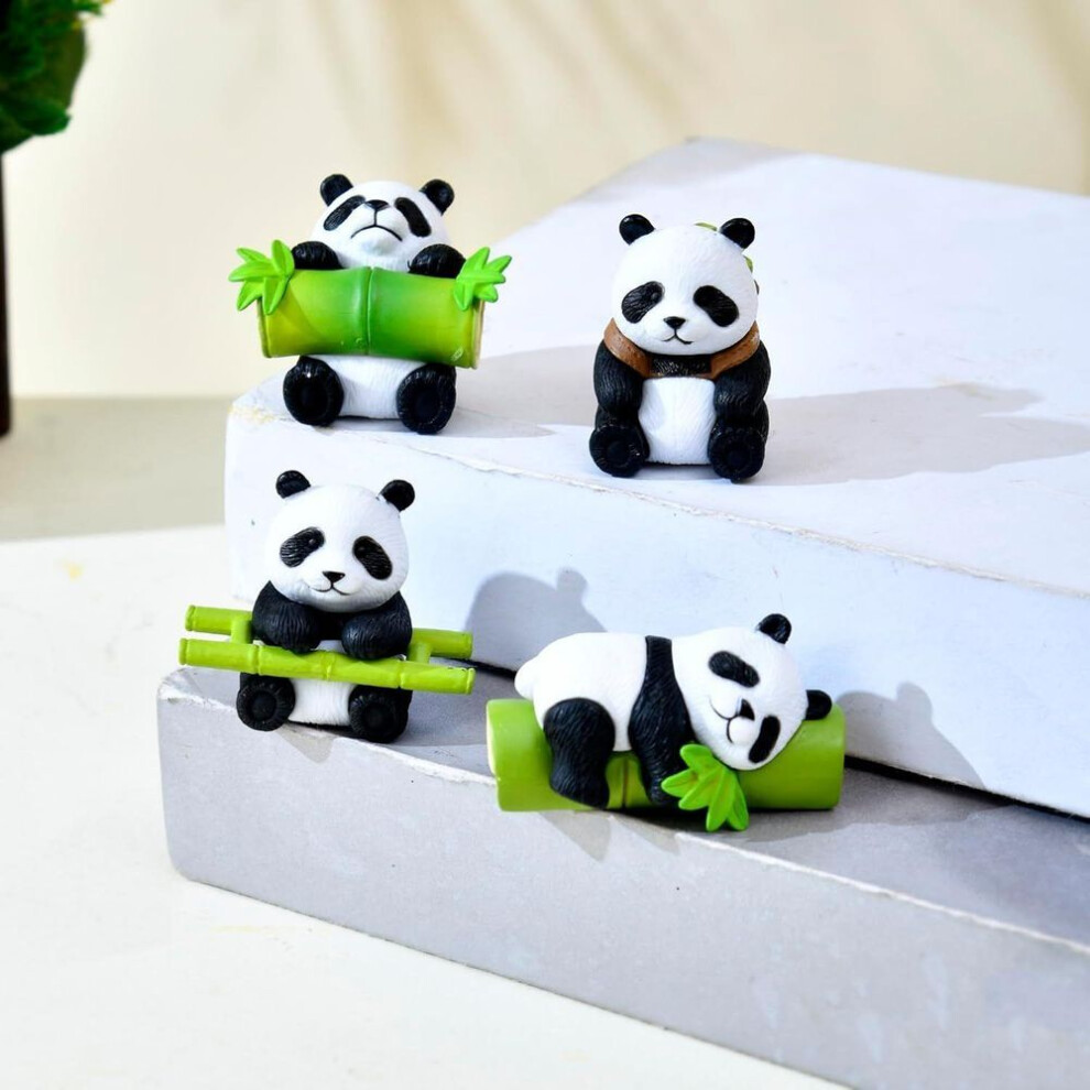 Latest Panda Set Combo Of 4 For Table Home Decor, Valentine Panda Miniature Unique Gifts
