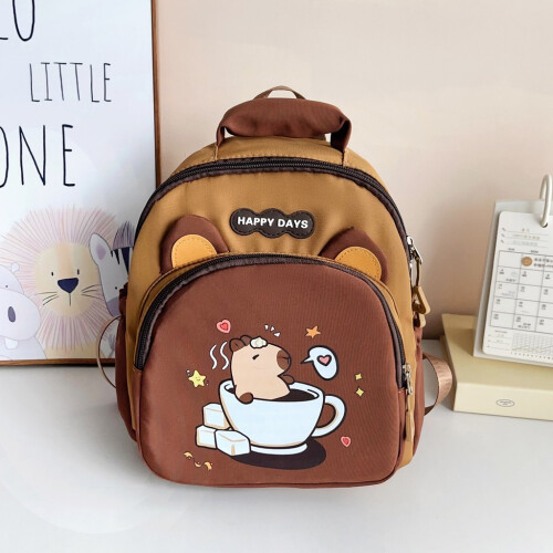 CAPYBARA SAC À dos en peluche mignon cartable élégant pour adolescentes