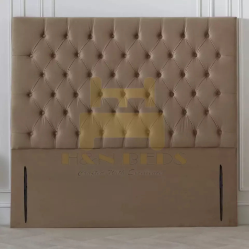 (Silver Plush, Small Double 4ft) Plush 54" Chesterfield Headboard for Divan Bed 2