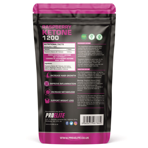 (30 Tablets) Raspberry Ketone Weight Loss Diet 1200mg Tablets 2