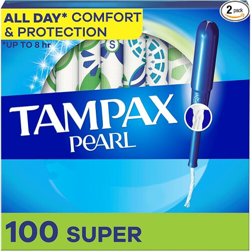 Tampax Pearl Tampons Super Absorbency,With Leakguard Braid