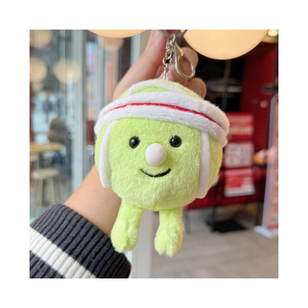(Tennis Bubble)Peluche tennis soufflant bulles porte-clés sac à dos pendentif décoration enfant cadeau