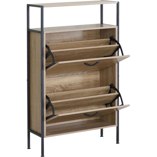 Shoe Rack Shoe Storage Cabinet Stand Cupboard Unit 2 Drawer 2