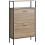 Shoe Rack Shoe Storage Cabinet Stand Cupboard Unit 2 Drawer 6