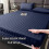 (Double Fitted Bed Sheets Pack of 2, Navy Blue) Extra Deep Fitted Sheet 40CM Bed Sheets 2-Pack 6