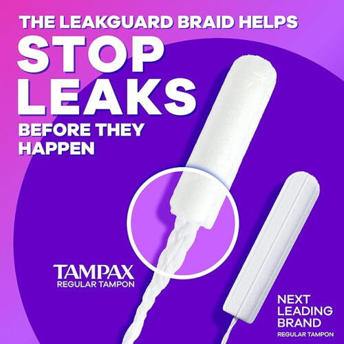Tampax Radiant Tampons Multipack, with LeakGuard Braid 2