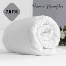 (Super King Duvet Quilt Tog, 7.5 Tog Microfiber) Soft Warm Microfiber Duvets with Hollowfiber Down Filling Single Double King Tog
