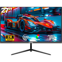 Gawfolk 27" 2K Gaming Monitor - 120Hz, QHD PC Computer Screen IPS with AMD FreeSync, Flicker-Free, Support VESA