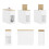 Mesa de Cabeceira SoBuy 3 Compartimentos Branco e Madeira 14