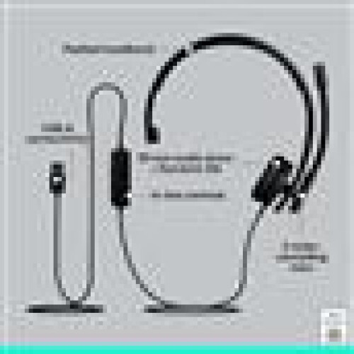 Logitech Micro-cuffie - cablate - USB-A - Logitech - Logitech H570e - Micro-cuffie - on-ear - cablate - USB-A - Certificato per Microsoft 1