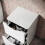NES Home 500mm Gloss White 2 Drawer Work Top Freestanding Vanity Unit Bathroom | Lyndon 3