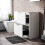 NES Home 500mm Gloss White 2 Drawer Work Top Freestanding Vanity Unit Bathroom | Lyndon 4