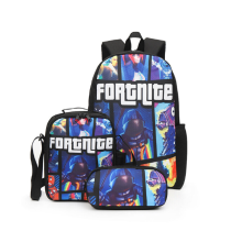 (10) Fortnite Game School Bag Backpack Lunch Bag Pencil Case 3PCS