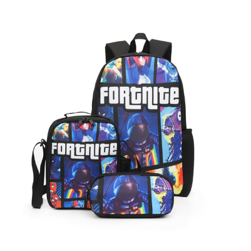 (10) Fortnite Game School Bag Backpack Lunch Bag Pencil Case 3PCS