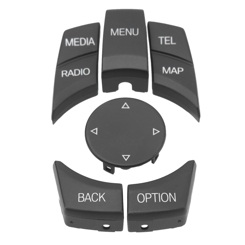 Central Console Multimedia Button Kit Multi Media Control Key Cover For E84 E70 E71 E72 E81 E82 E Chassis Matte Black 7901320077174