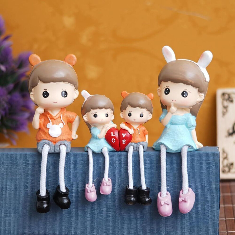 New Lovely Girl, Boy, Mom, Dad Family Set Decorative Showpiece - Anniversary, Valentine Gift For Husband, Wife