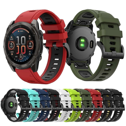 Correa de silicona compatible con Garmin Fenix 8 AMOLED de 47 mm 2