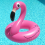 Φουσκωτό κολυμβητήριο Rms Jumbo Pink Flamingo για παραλία και πισίνα το καλοκαίρι 5