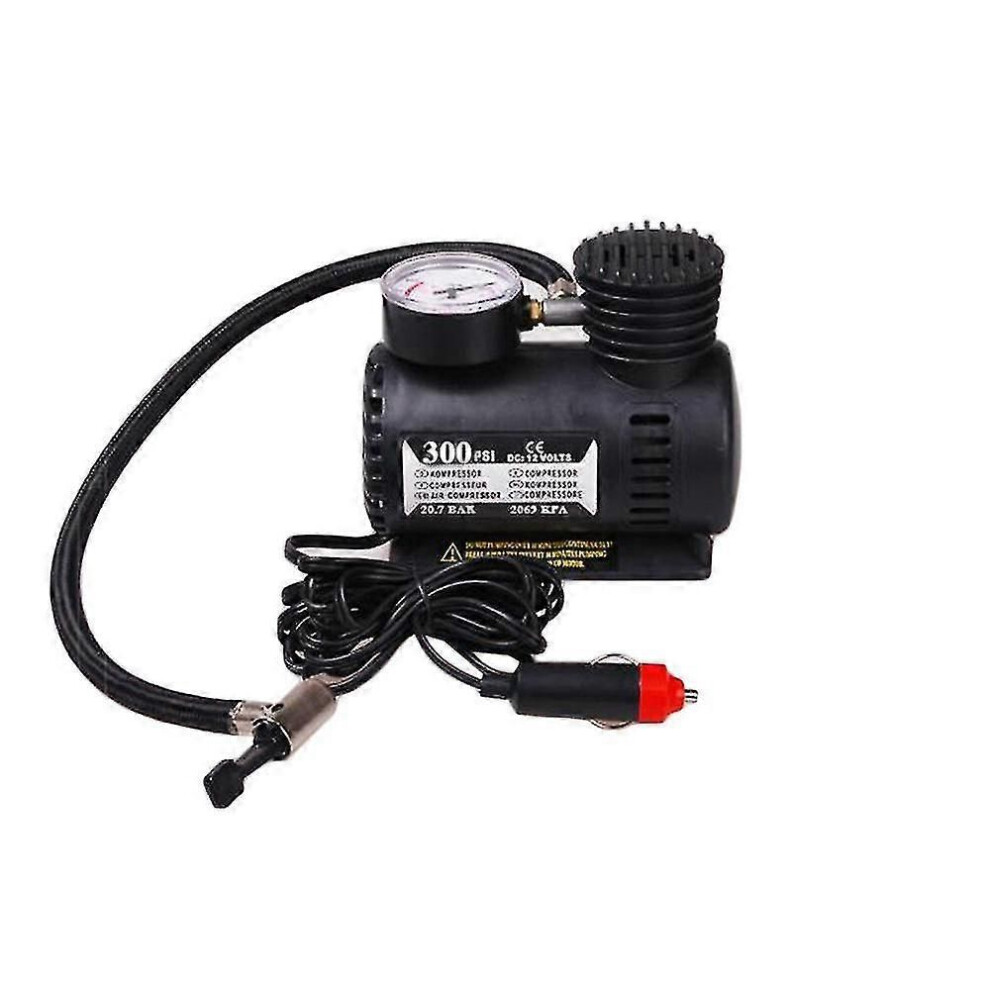 Mini compresseur électrique compact 12 V pour voiture, gonfleur de pneus de vélo, 300 psi, neuf