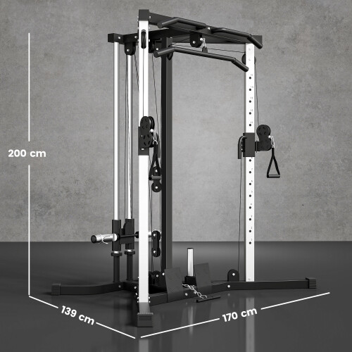 SPORTNOW Home Gym Machine, 15-Position Adjustable Training Workout Station 2