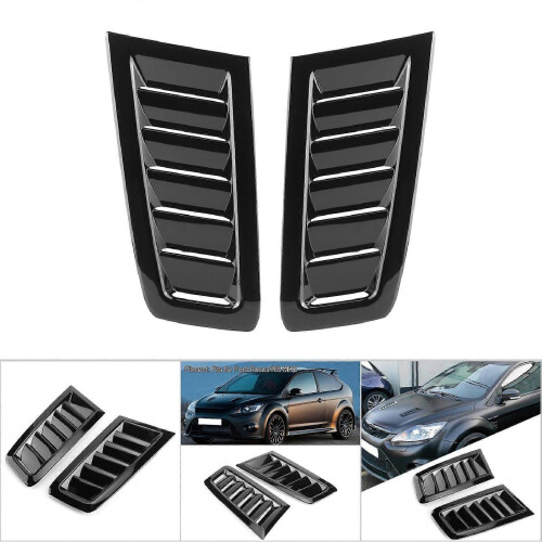 Auto Car ABS Bonnet Air Vent Modified Accessory Fits for Ford Focus RS MK2Glossy Black 2