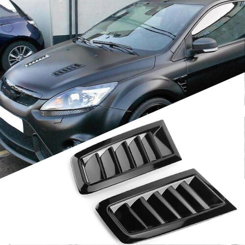 Auto Car ABS Bonnet Air Vent Modified Accessory Fits for Ford Focus RS MK2Glossy Black 1