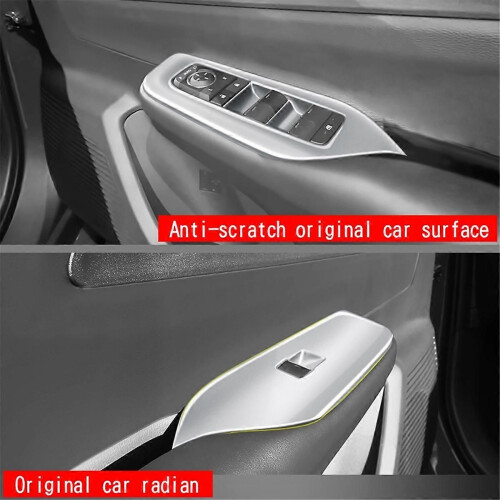 Car Window Glass Switch Frame Panel Trims for Silver 2