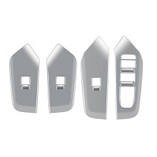 Car Window Glass Switch Frame Panel Trims for Silver