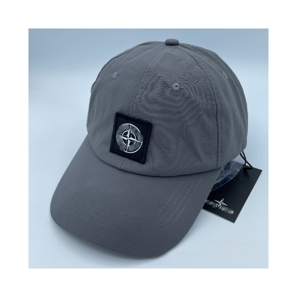 (Gray)Gorra De BéIsbol Ajustable De Nailon Transpirable Ala Curva Informal Suministros De Verano-image
