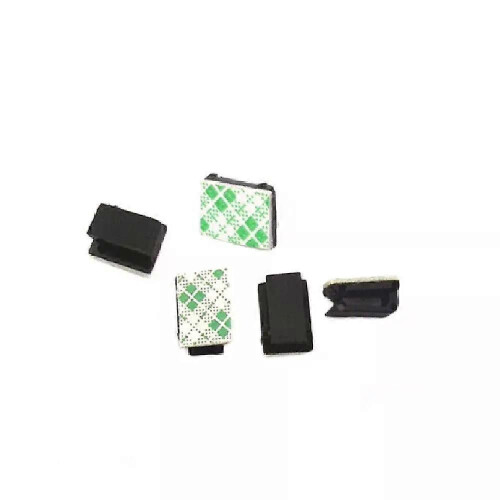 Sourcingmap Lot 500 Clips Câbles Ronds Noirs 5mm Avec Clous - Gestion Câbles Pour Maison/Bureau